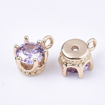 Transparent Glass Charms GLAA-T007-17C-1