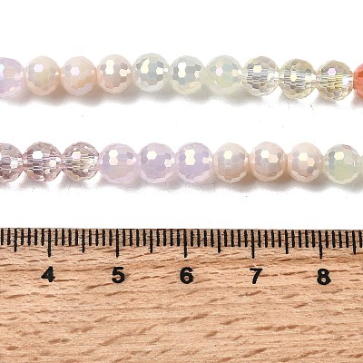 Electroplate Glass Beads Strands EGLA-D300-06-6mm-16-1