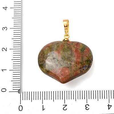 Natural Unakite Pendants G-B188-02G-02-1