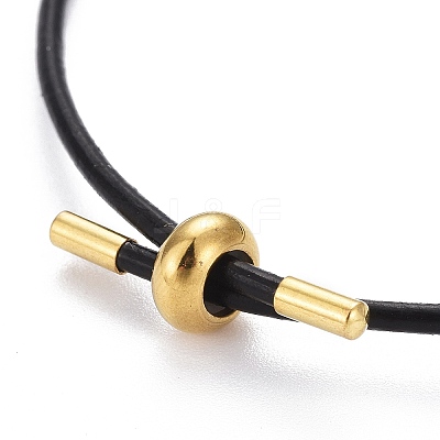 Adjustable PU Leather Cord Slider Bracelets BJEW-F412-05G-C-1