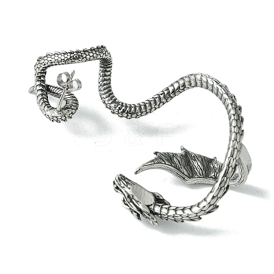 316 Surgical Stainless Steel Cuff Earrings EJEW-E300-18AS-01-1
