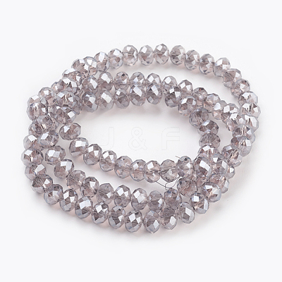 Electroplate Glass Beads Strands GLAA-K027-PL-A01-1