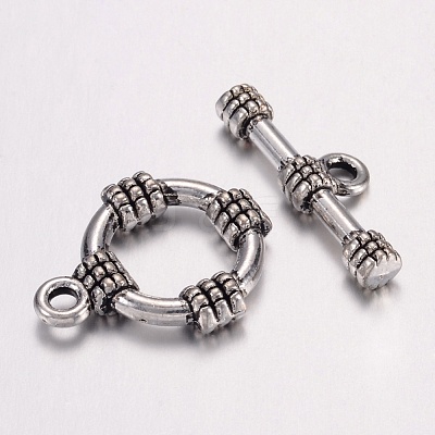 Tibetan Style Alloy Toggle Clasps X-LF0141Y-NF-1
