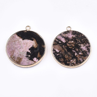 Natural Rhodonite Pendants G-T112-24J-1