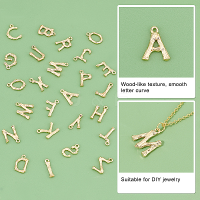 26Pcs 26 Style Brass Pendants KK-PH0004-89-1