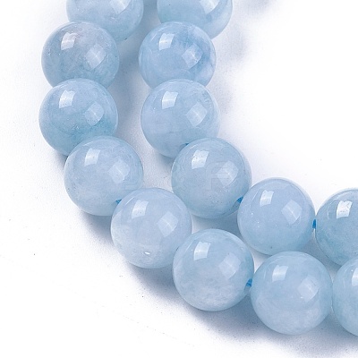 Natural White Jade Beads Strands G-L500-01-8mm-1