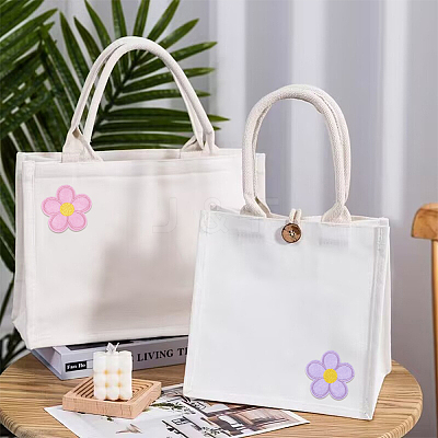 40Pcs 20 Styles Rose Shape & 5-Petal Flower Computerized Embroidery Cloth Iron on/Sew on Patches DIY-AR0003-12-1