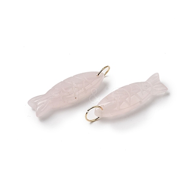 Natural Rose Quartz Carved Pendants G-G314-01G-04-1