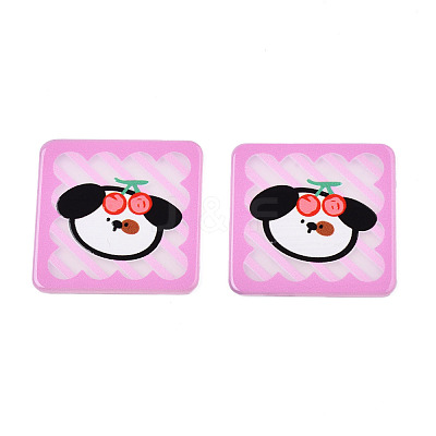Transparent Printed Acrylic Cabochons TACR-N016-16-1