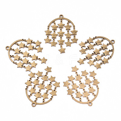 5Pcs 304 Stainless Steel Pendants STAS-YW0003-15G-1