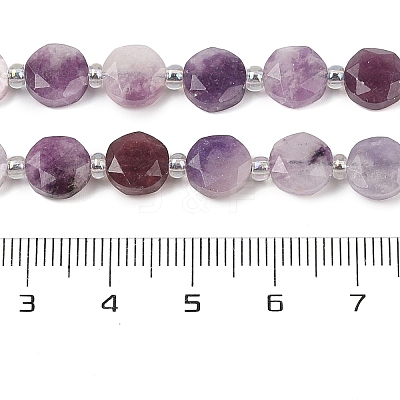 Natural Lilac Jade/Lepidolite Beads Strands G-N342-76B-1