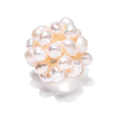 Round Natural Cultured Freshwater Pearl Beads PEAR-N020-04C-1
