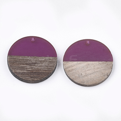 Resin & Wood Pendants X-RESI-S358-02B-11-1