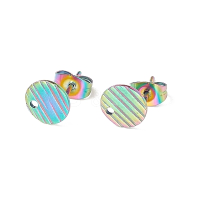Ion Plating(IP) 304 Stainless Steel Ear Stud Findings STAS-O119-17A-M-1