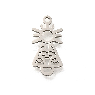 201 Stainless Steel Pendants STAS-R132-08P-1