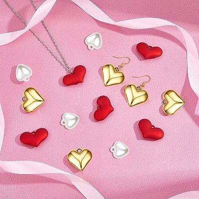 30Pcs 3 Style Heart Pendants FIND-FH0003-50-1
