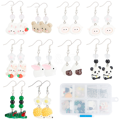 DIY Animal Dangle Earring Making Kit DIY-SC0021-54-1
