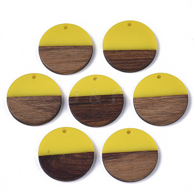 Resin & Wood Pendants RESI-S358-02B-31-1
