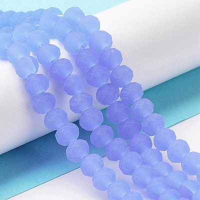 Imitation Jade Solid Color Glass Beads Strands EGLA-A034-J2mm-MD03-1