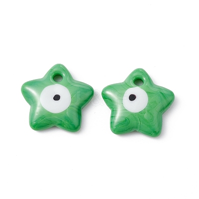 Handmade Evil Eye Lampwork Pendants LAMP-I026-12F-1