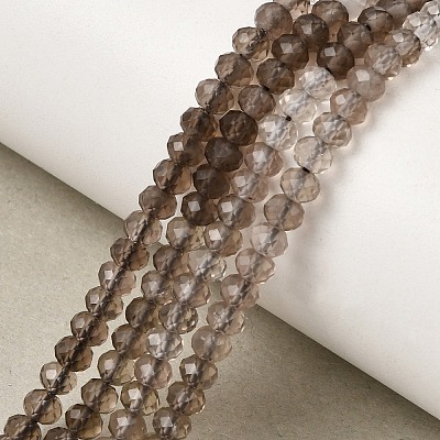 Gradient Natural Smoky Quartz Beads Strands GG-NH0017-A01-1