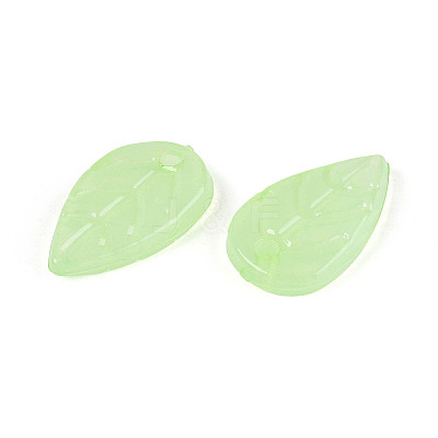 Imitation Jade Acrylic Pendants OACR-T030-27C-1
