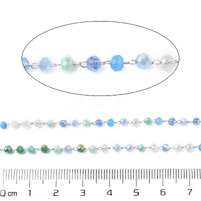 Glass Round Beaded Chains CHS-A015-01P-02-1