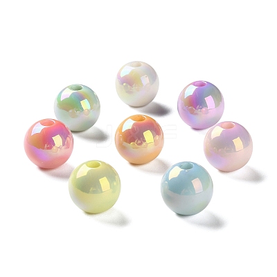 Opaque UV Plating Acrylic Beads PACR-D288-23-1