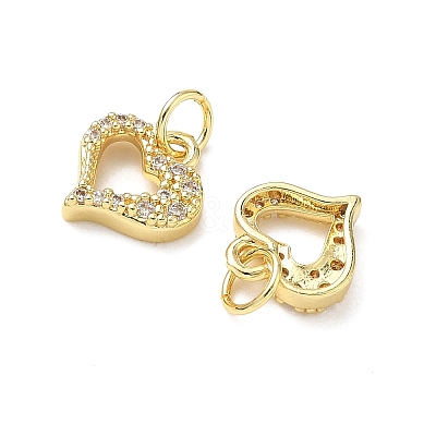 Brass Micro Pave Cubic Zirconia Pendants KK-I379-15G-01-1
