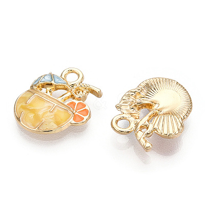 Alloy Enamel Pendants ENAM-T009-63B-RS-1
