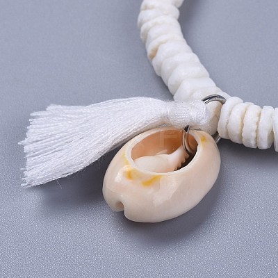 Cotton Thread Tassels Charm Bracelets BJEW-JB04385-04-1