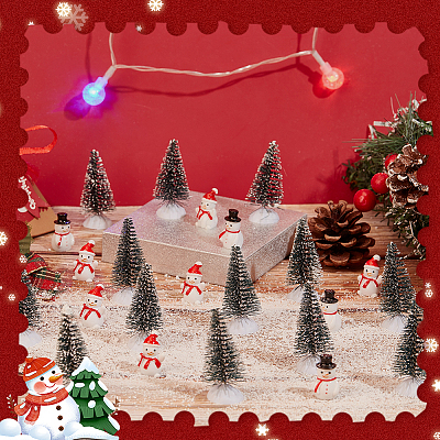 40Pcs 3 Styles Christmas Resin Display Decoration DJEW-OC0003-89-1