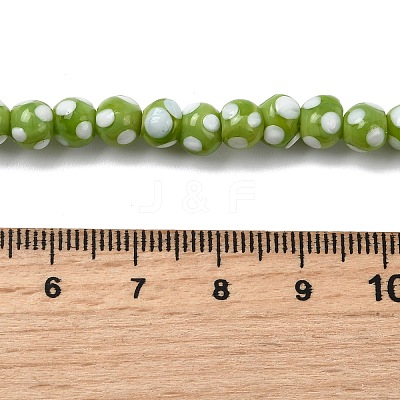 Handmade Lampwork Beads LAMP-D002-6mm-01B-1