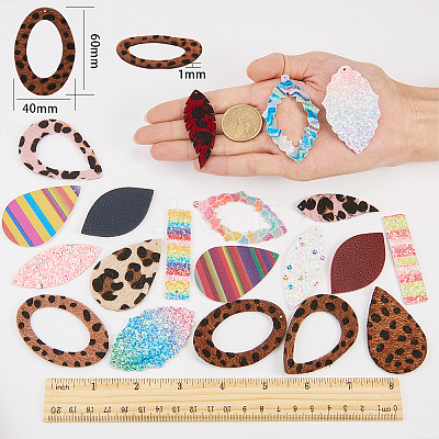 Imitation Leather Big Pendants FIND-SC0001-05-1