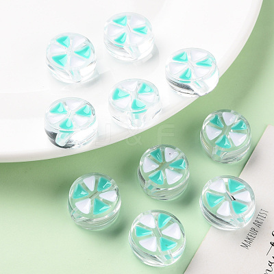 Transparent Enamel Acrylic Beads TACR-S155-005B-1