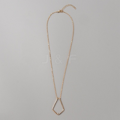 Zinc Alloy Kite Pendant Necklace NJEW-WH0023-05G-1