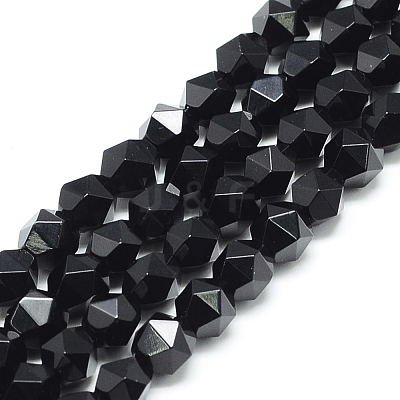 Natural Black Onyx Beads Strands G-S149-02-10mm-1