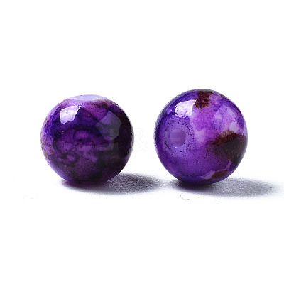 Baking Paint Opaque Solid Color Glass Beads DGLA-N033-07-1