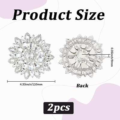 2Pcs Glass Hotfix Rhinestone DIY-GF0013-36B-1