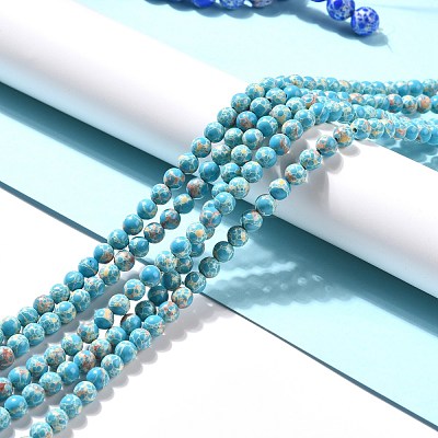 Synthetic Imperial Jasper Beads Strands G-E568-01A-05-1