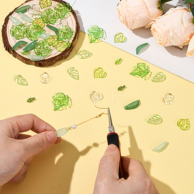 320Pcs 8 Styles Transparent Acrylic Pendants OACR-SC0002-49-1