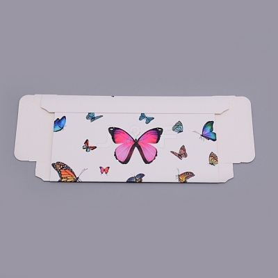 Foldable Creative Kraft Paper Box CON-WH0062-09A-1
