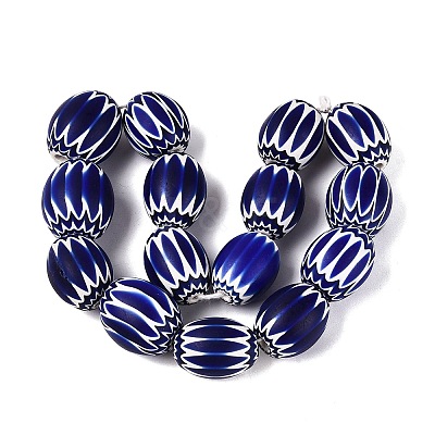 Handmade Millefiori Glass Barrel Beads LA-N002-18C-1