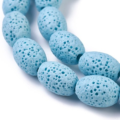 Natural Lava Rock Beads Strands G-F643-A-M-1