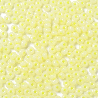 Imitation Jade 3/0 Glass Seed Beads SEED-Z001-A-A07-1