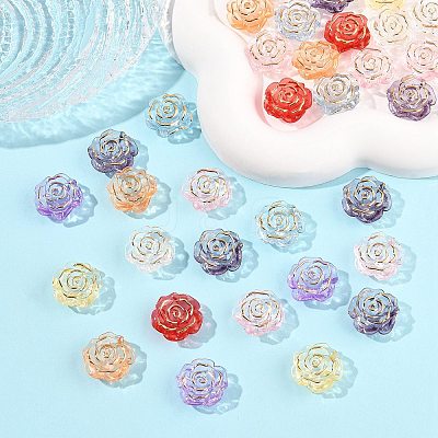 100Pcs Transparent Acrylic Beads TACR-CJ0001-72-1