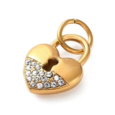 304 Stainless Steel Rhinestone Pendants RB-CBA324D-01G-12-1