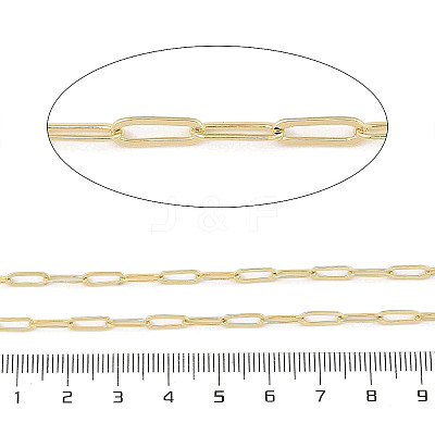 Rack Plating Oval Brass Curb Chains CHC-A010-01G-05-1