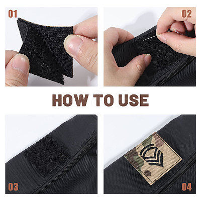6Pcs 3 Styles Polyester Epaulette Camouflage PATC-FH0001-27B-1