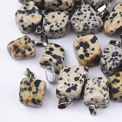 Natural Dalmatian Jasper Pendants G-Q996-08-1